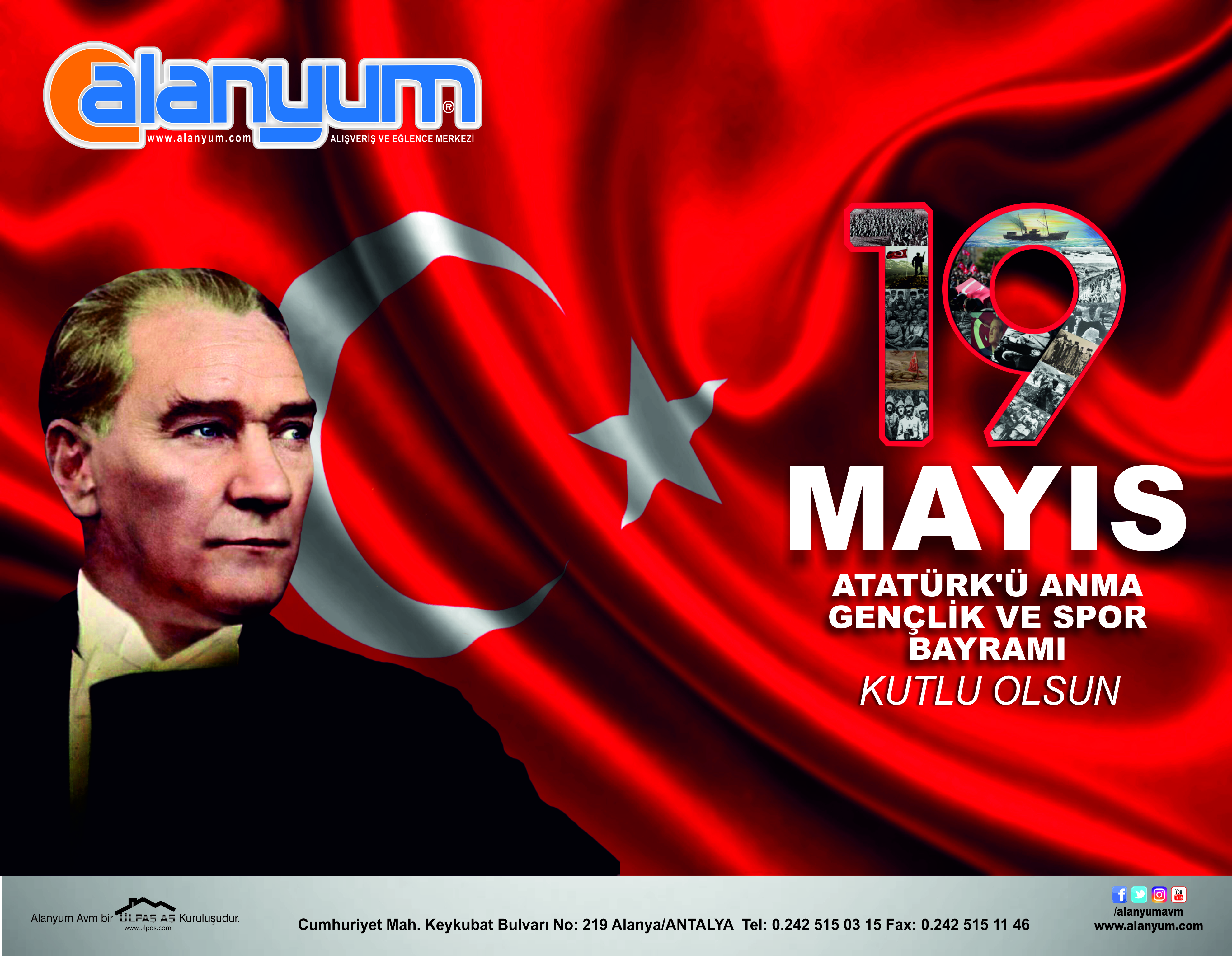 19 Mayıs Atatürk’ü Anma Gençlik ve Spor Bayramı kutlu olsun!