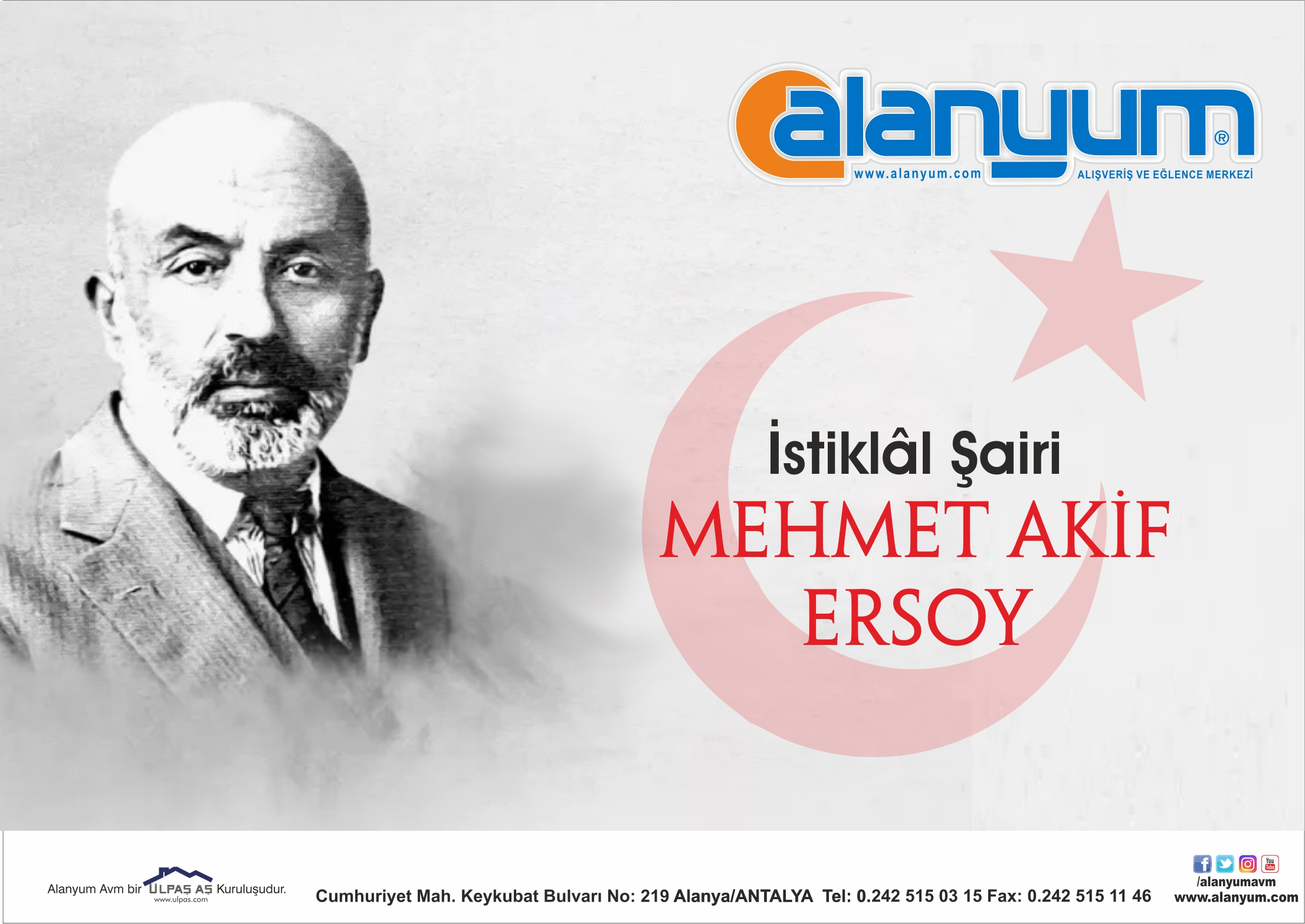 "İstiklâl Şairimiz" Mehmet Akif Ersoy'u rahmet, minnet ve şükranla anıyoruz.