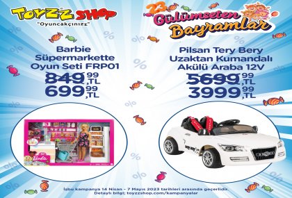 Toyzz Shop’ta Gülümseten Bayramlar, Kaçırılmayacak Fırsatlar Yüzlerce oyuncak, eğlenceli oyunlar süper fiyatlarla sizleri bekliyor!